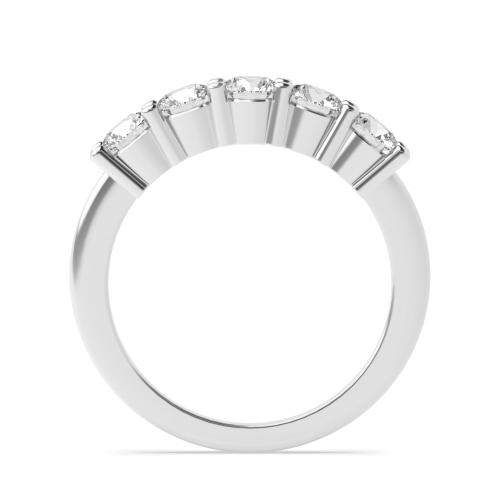 4 Prong Round Luster Cascade Five Stone Diamond Ring