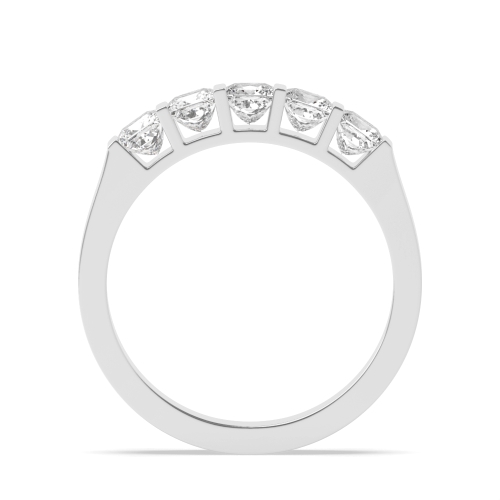 Channel Setting Princess Bar Five Stone Diamond Ring