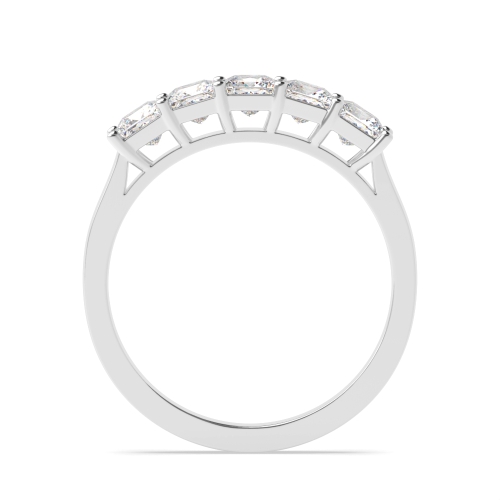 4 Prong Princess Regal Enchant Moissanite Five Stone Diamond Ring