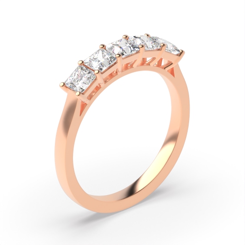 4 Prong Princess Rose Gold Regal enchant Diamond Rings