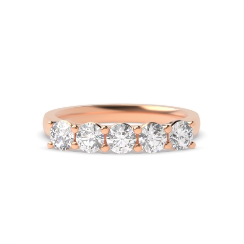 4 Prong Round Rose Gold Radiance regal Diamond Rings