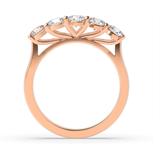 4 Prong Round Rose Gold Radiance regal Diamond Rings