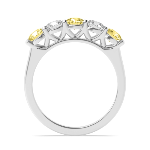 4 Prong Round Five Stone Diamond Ring