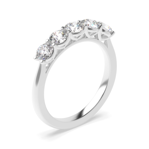 Five Stone Diamond Ring Prong Setting In Different Carats