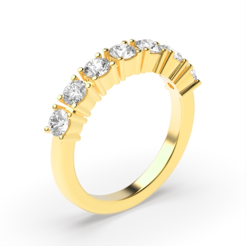 7 Stone Diamond Ring 4 Prong Setting In Yellow / Rose / White Gold