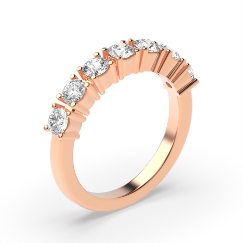 4 Prong Round Rose Gold Fancy Diamond Rings