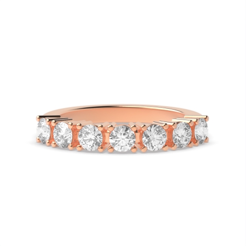 4 Prong Round Rose Gold Fancy Diamond Rings