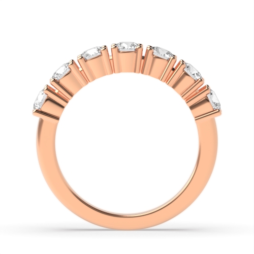 4 Prong Round Rose Gold Fancy Diamond Rings