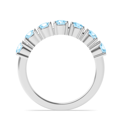 4 Prong Round Fancy Blue Lab Grown Diamond Rings