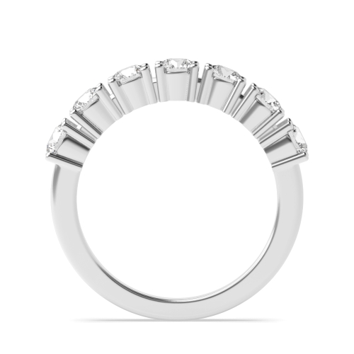 4 Prong Round Fancy Seven Stone Diamond Rings