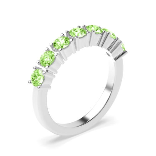 4 Prong Round Fancy Green Lab Grown Diamond Rings
