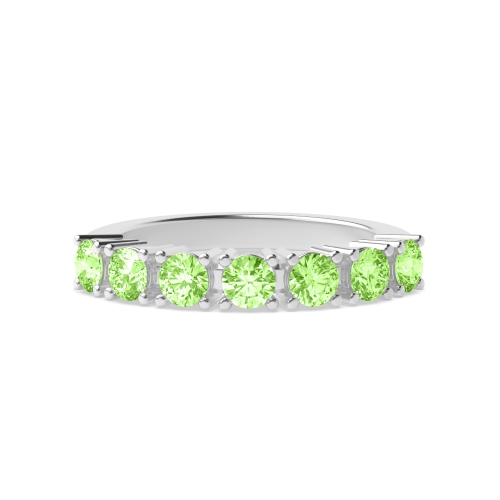 4 Prong Round Fancy Green Lab Grown Diamond Rings