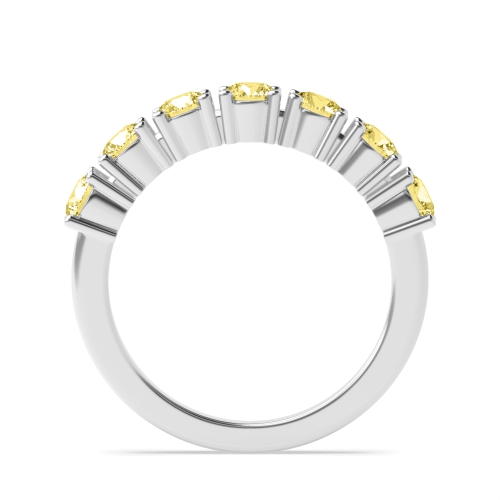 4 Prong Round Fancy Yellow Lab Grown Diamond Rings