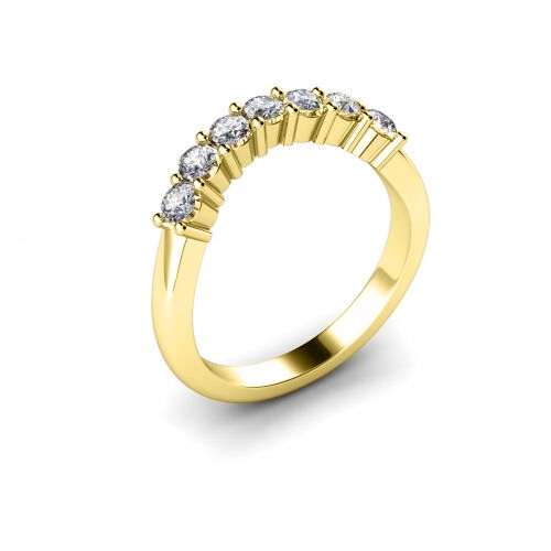 Buy Platinum 7 Stone Diamond Ring 4 Prong Setting Uk - Abelini