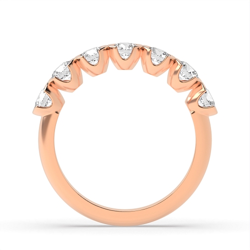 Bezel Setting Round Rose Gold Veil radiance Diamond Rings
