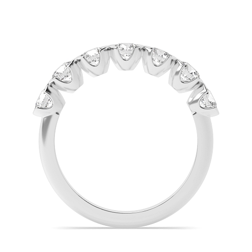 Bezel Setting Round Veil radiance Seven Stone Diamond Rings