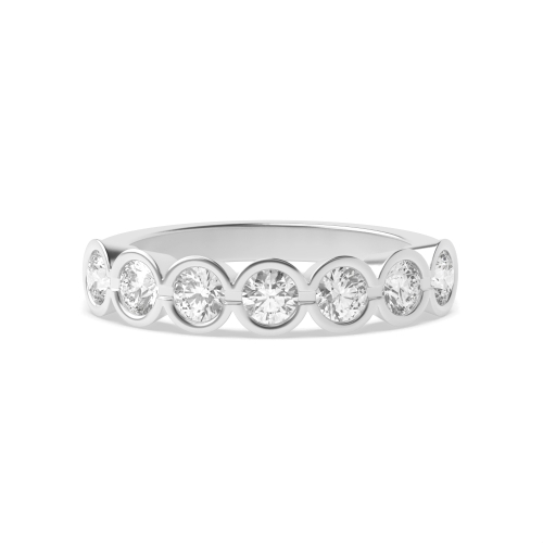 Bezel Setting Round Harmony bands Seven Stone Diamond Rings