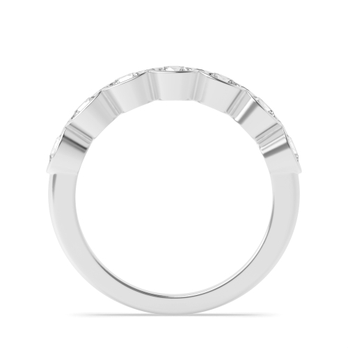 Bezel Setting Round Harmony bands Seven Stone Diamond Rings