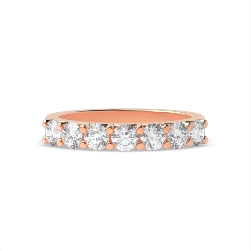 4 Prong Round Rose Gold Shared prongs Diamond Rings