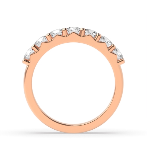 4 Prong Round Rose Gold Shared prongs Diamond Rings
