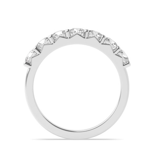 4 Prong Round Shared prongs Seven Stone Diamond Rings