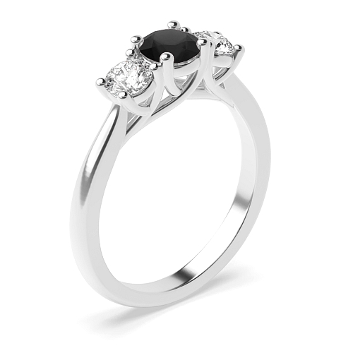 trelis crossover Black Diamond Engagement Rings