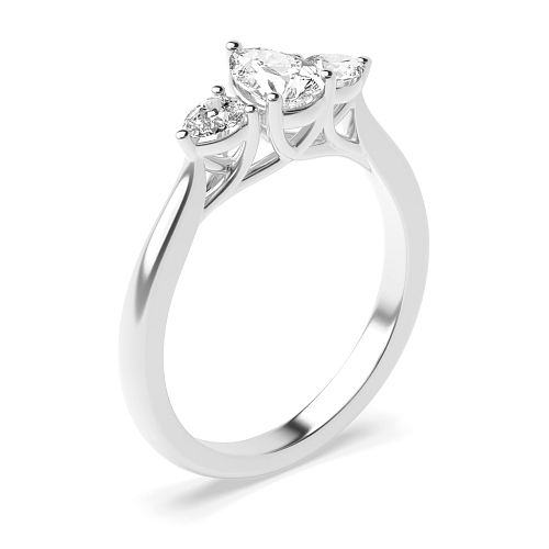 Prong Pear trelis crossover Engagement Rings