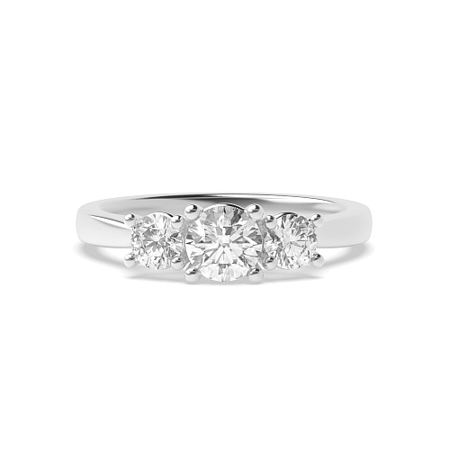 4 Prong Round Separate claws raised Moissanite Engagement Rings