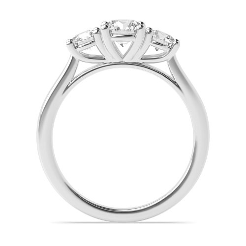 4 Prong Round Separate claws raised Moissanite Engagement Rings