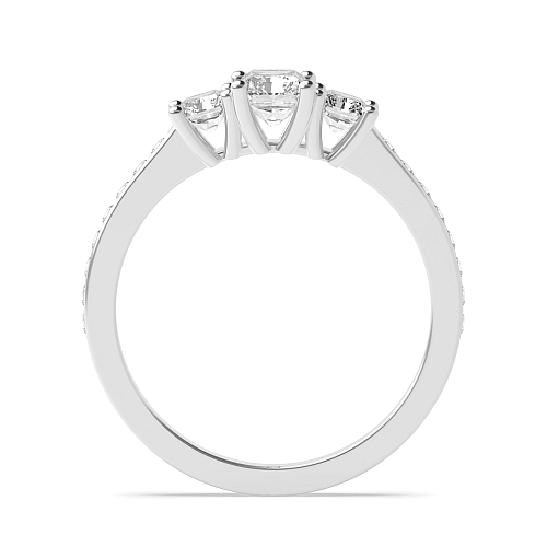 Emerald Shoulder set Engagement Rings