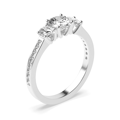 Oval Shoulder set Engagement Rings