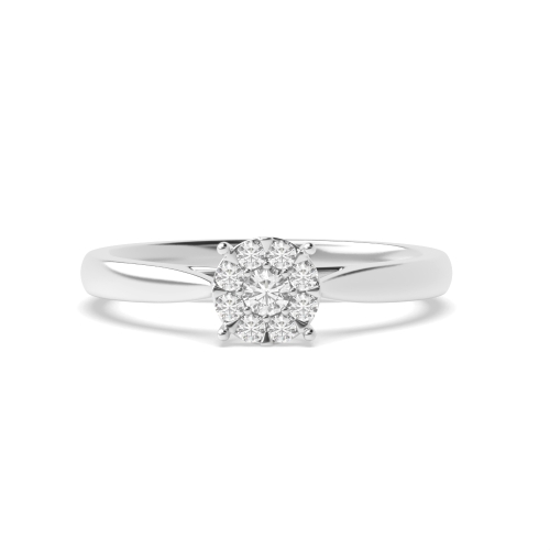 Round Tiger claw Moissanite Engagement Rings