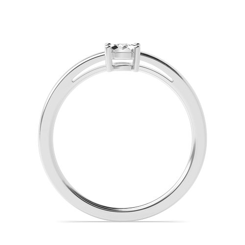 4 Prong Round Lowset Moissanite Engagement Rings