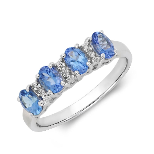 Purchase Eternity Diamond And Tanzanite Rings - Abelini