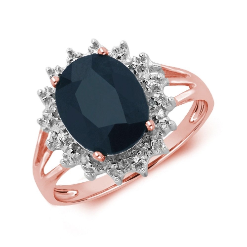 4 Prong Oval Rose Gold Flower spilt shoulder diamond and Lab Grown Diamond Engagement Rings