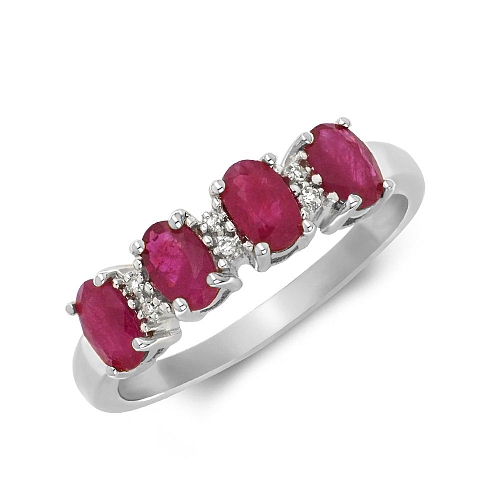 4 Prong Oval Antique Naturally Mined Gemstone Diamond Rings