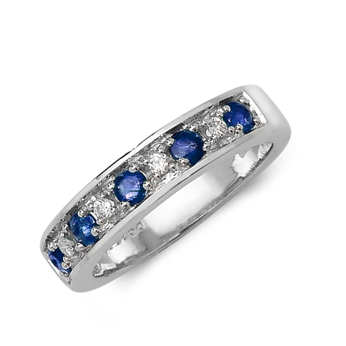 Pave Setting Round and Naturally Mined Gemstone Diamond Rings