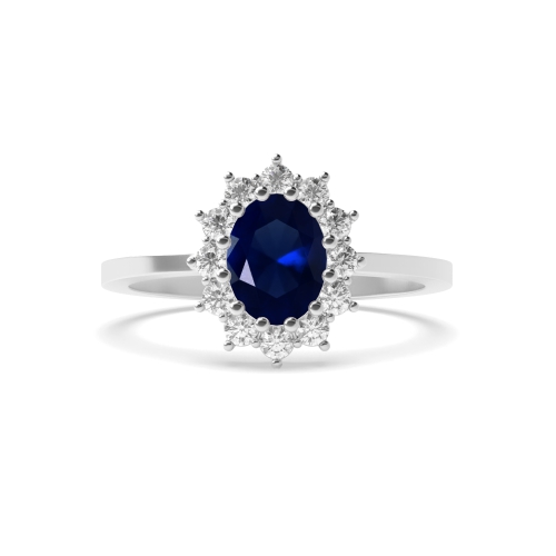 4 Prong Oval Emerald Brilliance Naturally Mined Gemstone Diamond Ring