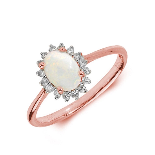 4 Prong Oval Rose Gold Halo Naturally Mined Diamond Gemstone Engagement Rings