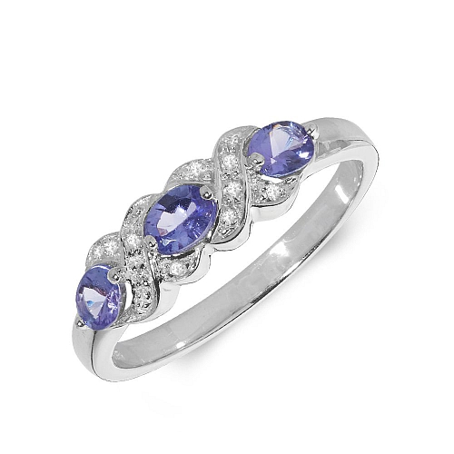 Pave Setting Oval Crossover diamond and Naturally Mined Gemstone Diamond Rings