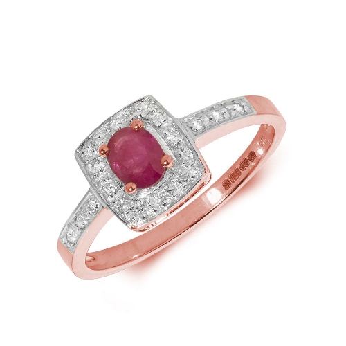 4 Prong Oval Rose Gold Emerald shaped halo diamond and Lab Grown Diamond Gemstone Engagement Rings