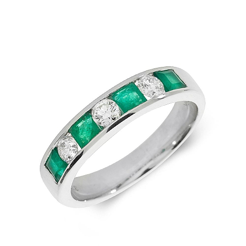 Channel Setting Princess 3.50mm alternate diamond and princess Lab Grown Diamond Rings