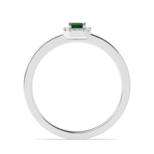 4 Prong Emerald Celestial Bindings Naturally Mined Gemstone Diamond Ring