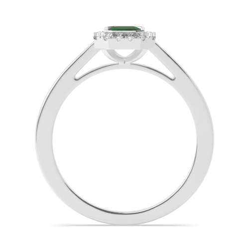 Bezel Setting Emerald Celestial Naturally Mined Gemstone Diamond Ring