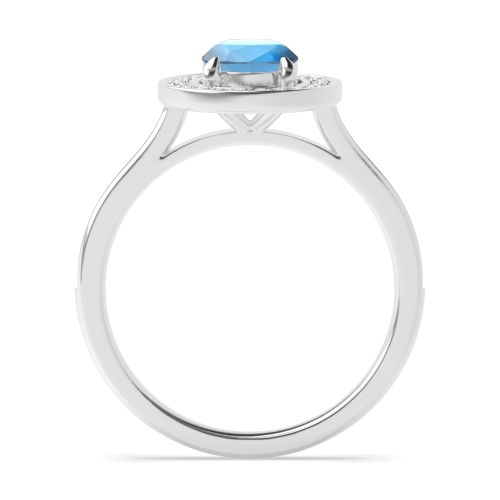 4 Prong Oval Zenith clasp Naturally Mined Diamond Gemstone Engagement Rings