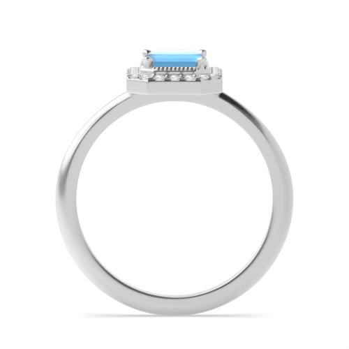 4 Prong Emerald Celestial Radiance Naturally Mined Gemstone Diamond Ring