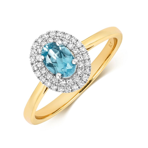 4 Prong Oval Yellow Gold Infinity cascade Naturally Mined Diamond Engagement Rings