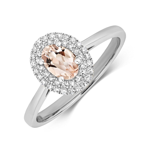 4 Prong Oval Halo diamond and 6x4mm Naturally Mined Diamond Gemstone Engagement Rings