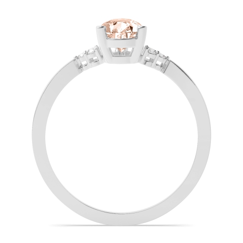 Prong Pear Aurora Whisper Naturally Mined Gemstone Diamond Ring