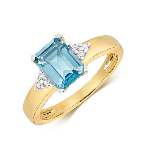4 Prong Emerald Yellow Gold Twilight bands Naturally Mined Diamond Engagement Rings